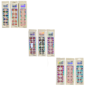 Set de uñas 24 unidades NAIL ART premium series empaque blanco surtido